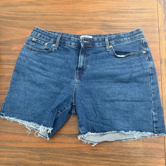 Denizen by Levi’s Mid Rise Denim Cut Off Shorts, Plus Size 18 - Picture 1 of 10